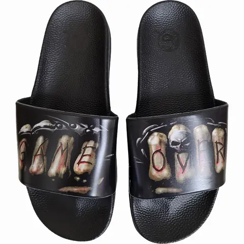 Unisex Slides: Game Over (Black)
