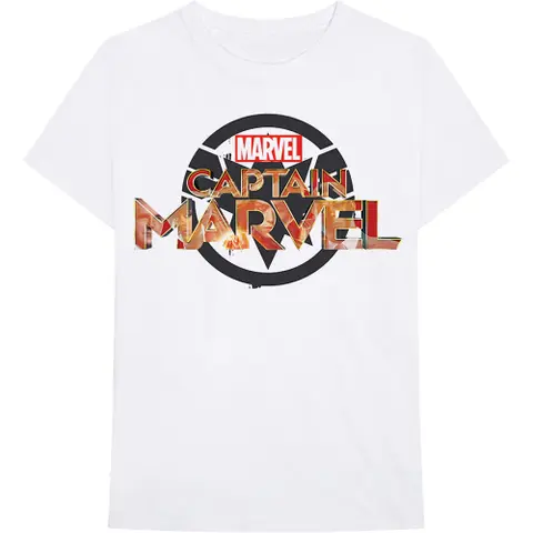Captain Marvel New Logo (Biela)
