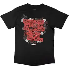 Unisex T-Shirt: Heart Flower (Black) (Back Print) thumbnail