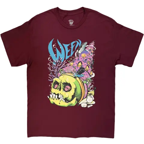 Ween – Tričko Skull Shell (Červená), Unisex, Červená