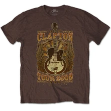 Eric Clapton, Tričko Tour 2008, Unisex, Hnedá