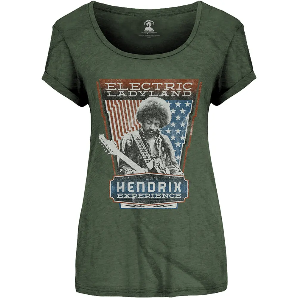 Jimi Hendrix – Electric Ladyland (Zelená, Dámske) (Tričko)