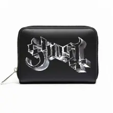 Zip Top Purse: Chrome Logo (Black) thumbnail