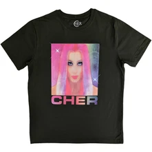 Cher, Tričko Pink Hair, Unisex, Zelená