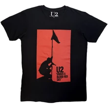 U2, Tričko Blood Red Sky, Unisex, Čierna