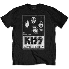 Kiss, Tričko Tonight, Unisex, Čierna