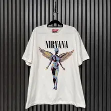 Ladies Unplugged T-Shirt: In Utero Angel (Natural) thumbnail