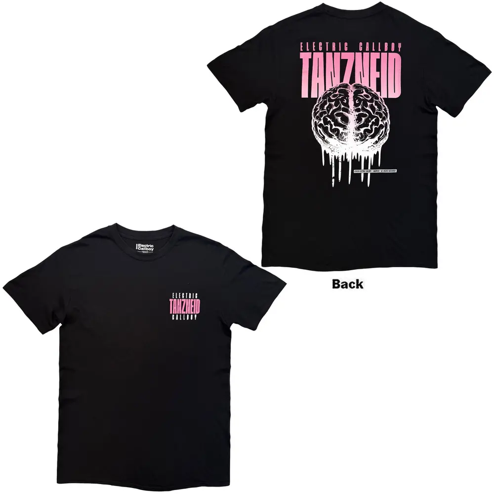 Unisex T-Shirt: Tanzneid Melting Brain F&B (Black) (Back Print)