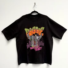 Tričko Unisex Oversized Boxy T-Shirt: Cartoon Graffiti (Black)