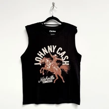 Johnny Cash, Tielko Nashville Concert, Unisex, Čierna
