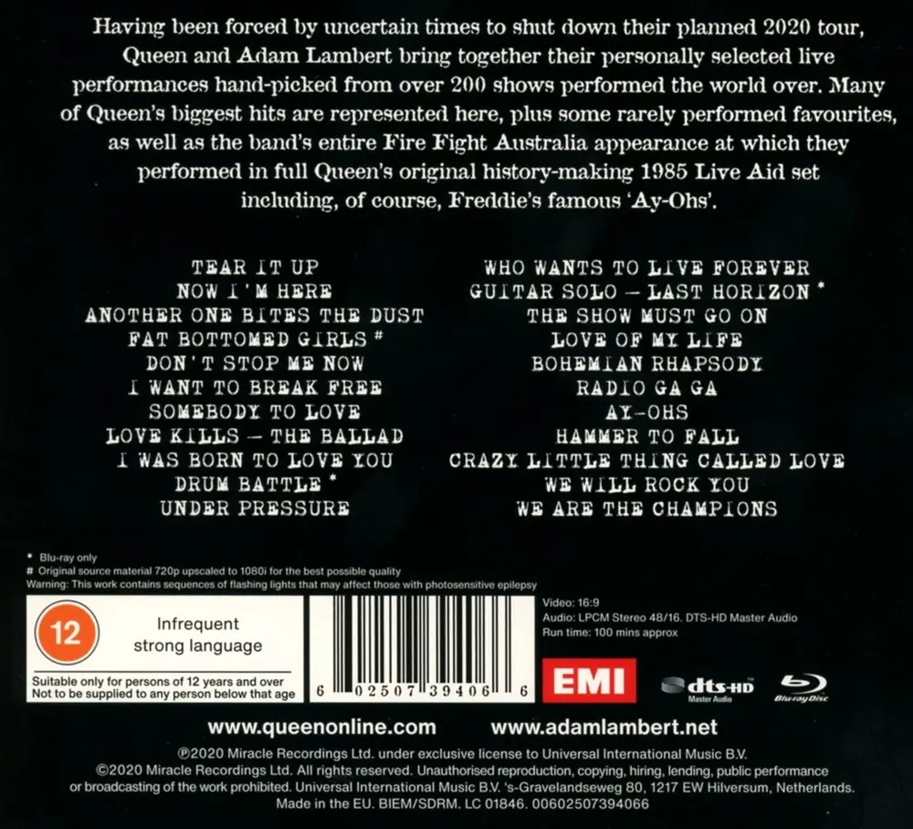 + Adam Lambert - Live around the world (CD+Blu-ray)