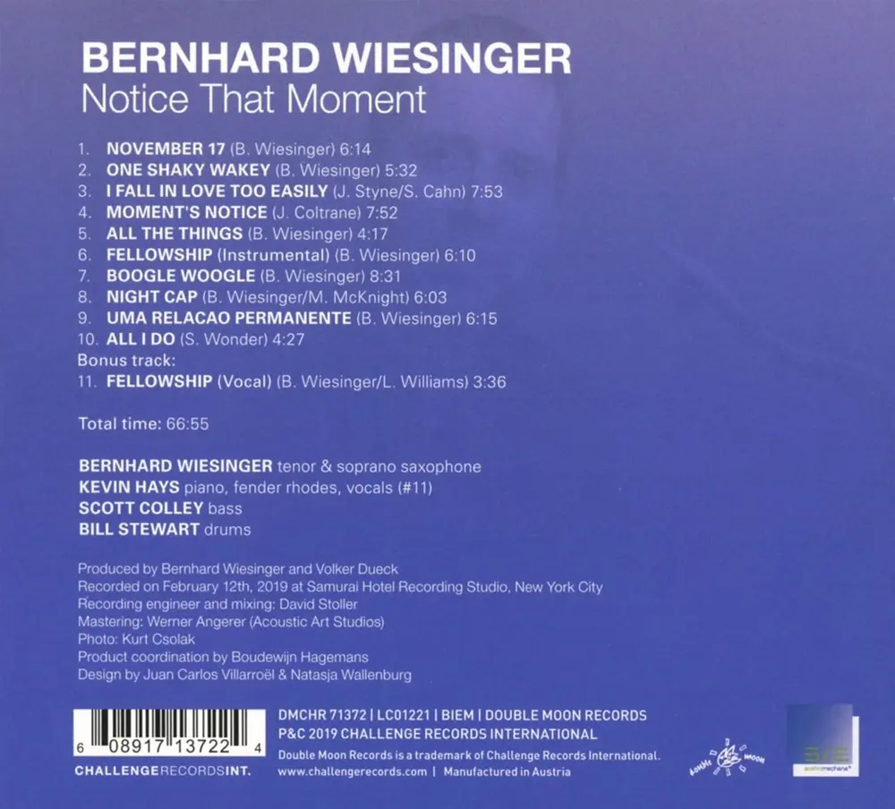 Bernhard Wiesinger – NOTICE THAT MOMENT (CD) 1