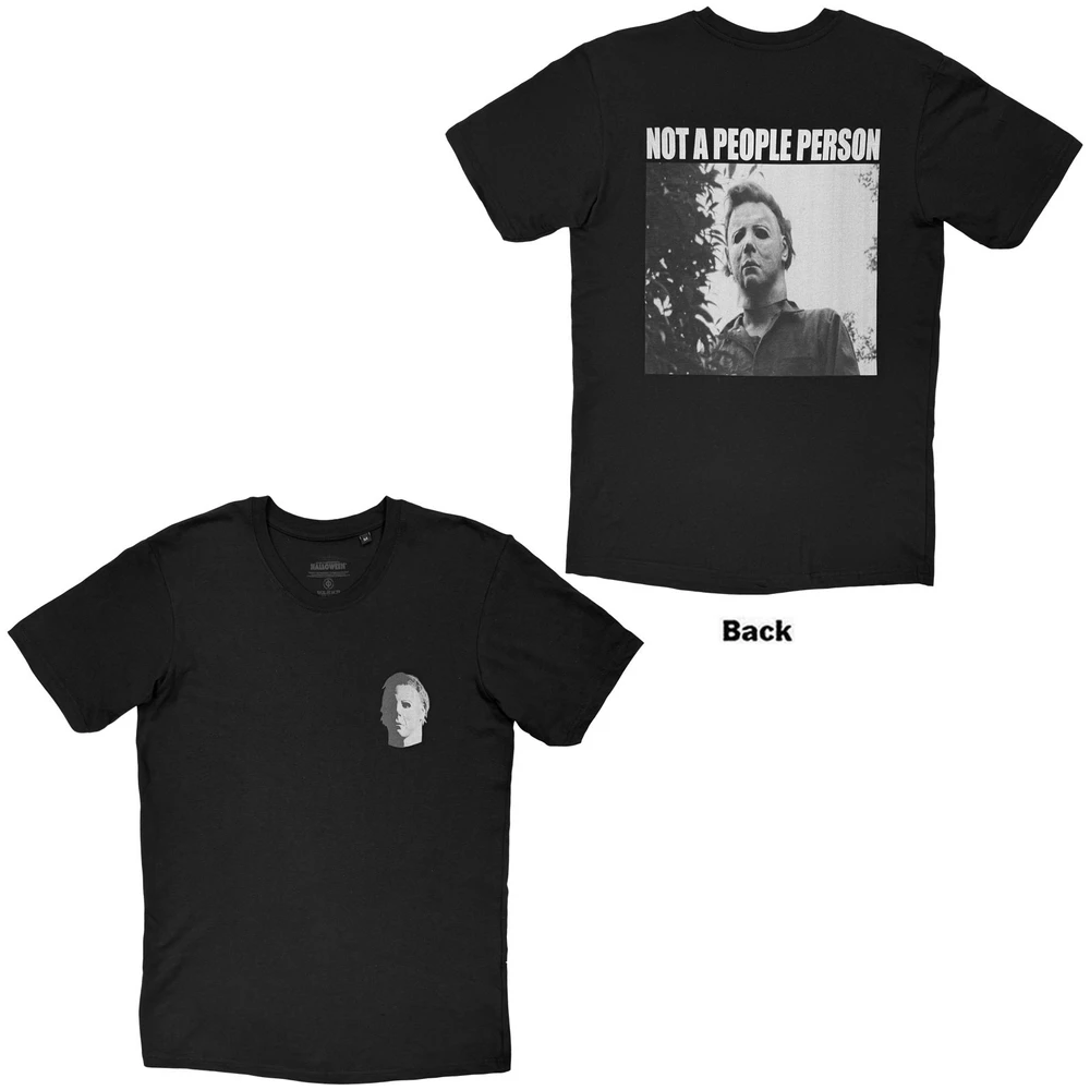 Unisex T-Shirt: Myers Not A People Person (Back Print) (Black)