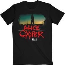 Alice Cooper, Tričko Back Road, Unisex, Čierna