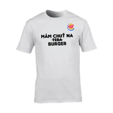 Boki, Tričko Mám chuť na burger, Muž, Biela