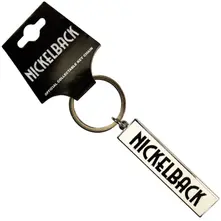 Nickelback – Black Logo White (Kľúčenka)
