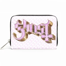 Ghost, Peňaženka Zip Top Purse: Pink Logo (Black), Čierna