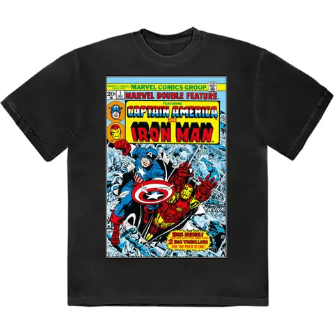 Captain America & Iron Man Comic Cover (Čierna)