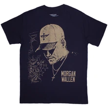 Morgan Wallen, Tričko Cap, Unisex, Modrá