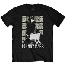 Johnny Marr, Tričko Guitar Photo, Unisex, Čierna