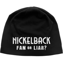 Nickelback, Čapica Fan Or Liar JD Print, Unisex, Čierna