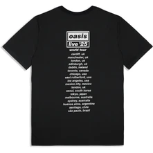 Tričko Unisex T-Shirt: Wonderwall Live 25 World Tour (Black) (Back Print & Ex-Tour)
