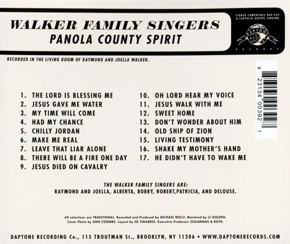 Walker Family Singers – PANOLA COUNTY SPIRIT (CD)