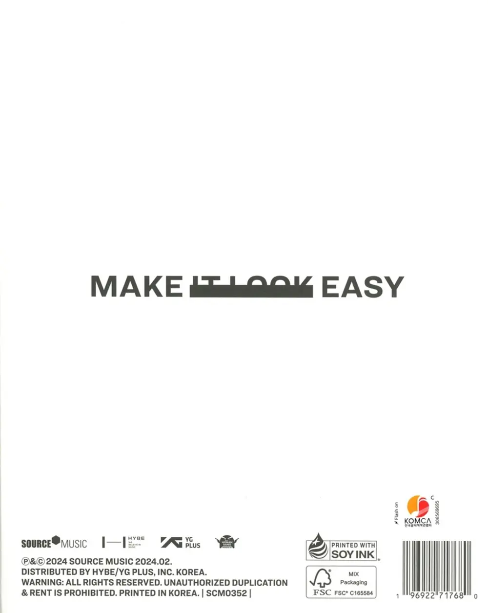LE SSERAFIM – 3RD MINI ALBUM 'EASY'VOL.1 (CD)