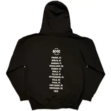 Unisex Zipped Hoodie: Silver High Voltage EU Tour '25 (Black) (Back Print & Ex-Tour) thumbnail