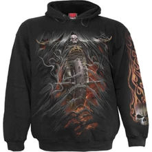 Mikina Unisex Pullover Hoodie: Bike Life (Black) (Back & Sleeve Print)