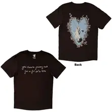 Unisex T-Shirt: Blue Daisy Heart (Brown) (Back Print) thumbnail