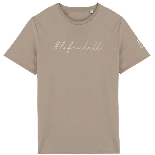 T-shirt Sandy #lifeatatt - embroidered, Unisex, Wet Sand