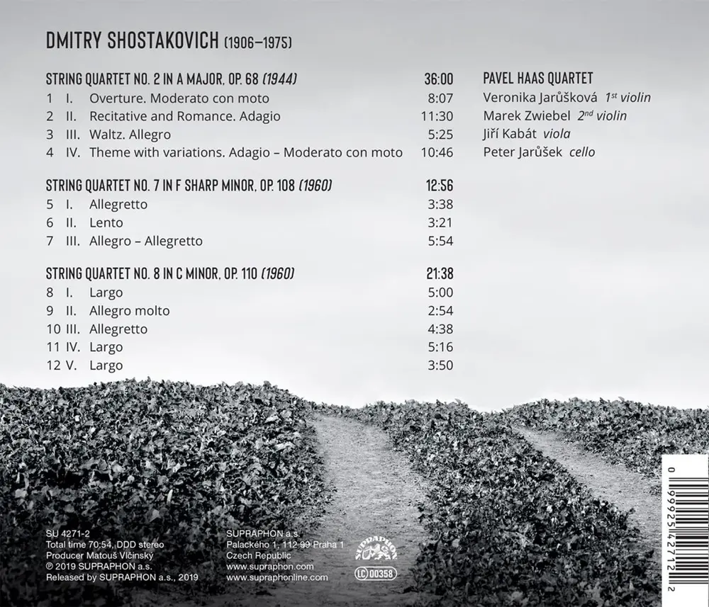 Šostakovič - Smyčcové kvartety č. 2, 7, 8