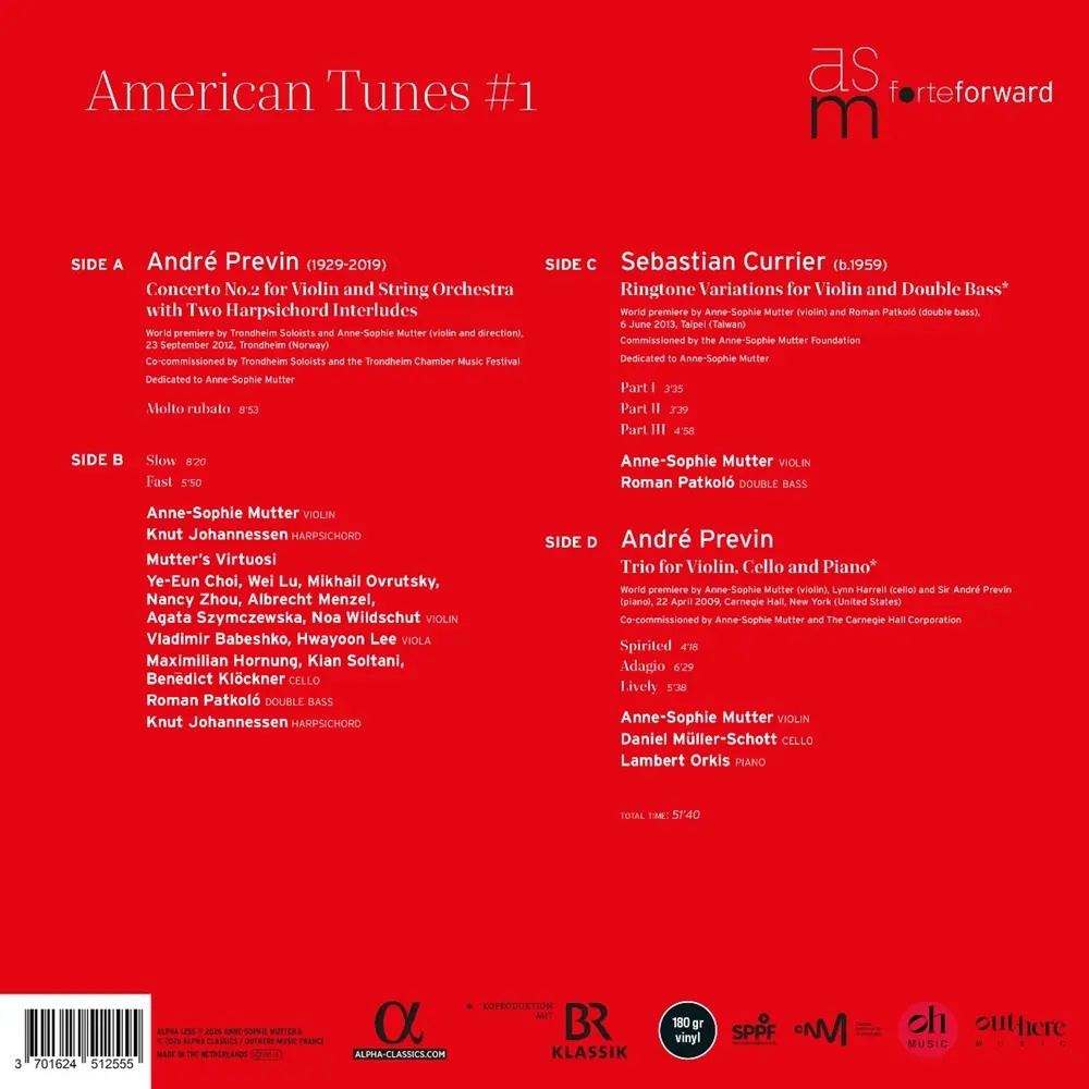 Anne-Sophie Mutter – PREVIN & CURRIER: AMERICAN TUNES #1 (Vinyl)
