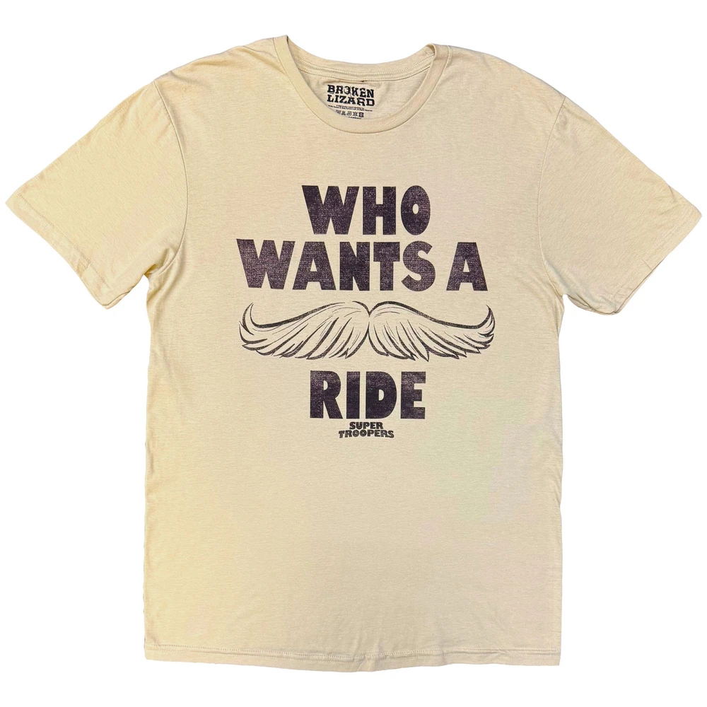 Unisex T-Shirt: Who Wants A Ride? (Sand)