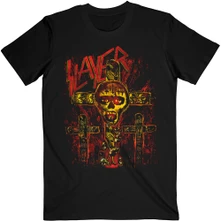 Slayer, Tričko SOS Crucifiction, Unisex, Čierna