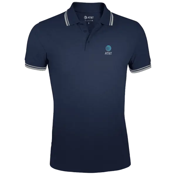 Team colors – Polo AT&T Highlight Trim, Mens, Navy/white