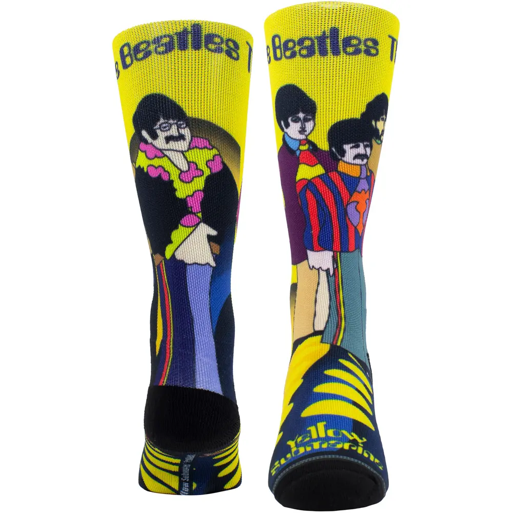 Unisex Crew Socks: Yellow Submarine Band Sublimation (Black) (UK Size 6.5 - 11)
