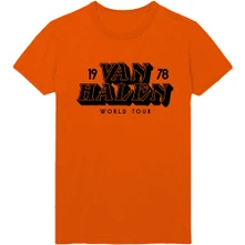 Van Halen, Tričko World Tour '78, Unisex, Oranžová