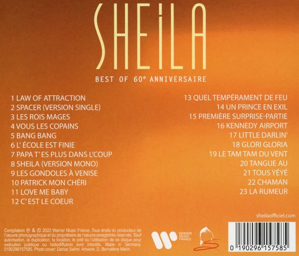 Sheila – LES 60 ANS DE CARRIERE (CD)