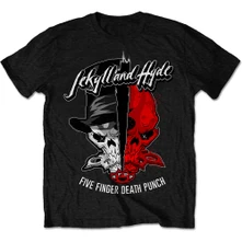 Five Finger Death Punch, Tričko Jekyll & Hyde, Unisex, Čierna