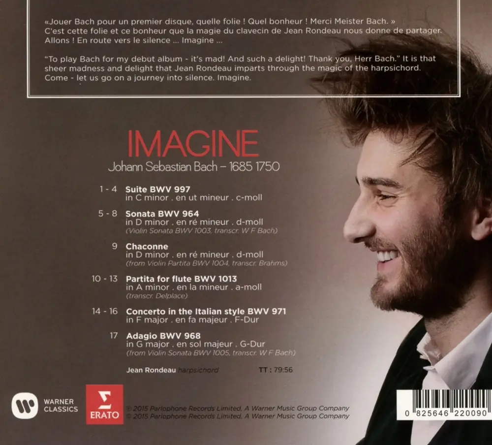 Johann Sebastian Bach – RONDEAU, JEAN (HARPSICHORD) - BACH 'IMAGINE' (CD)