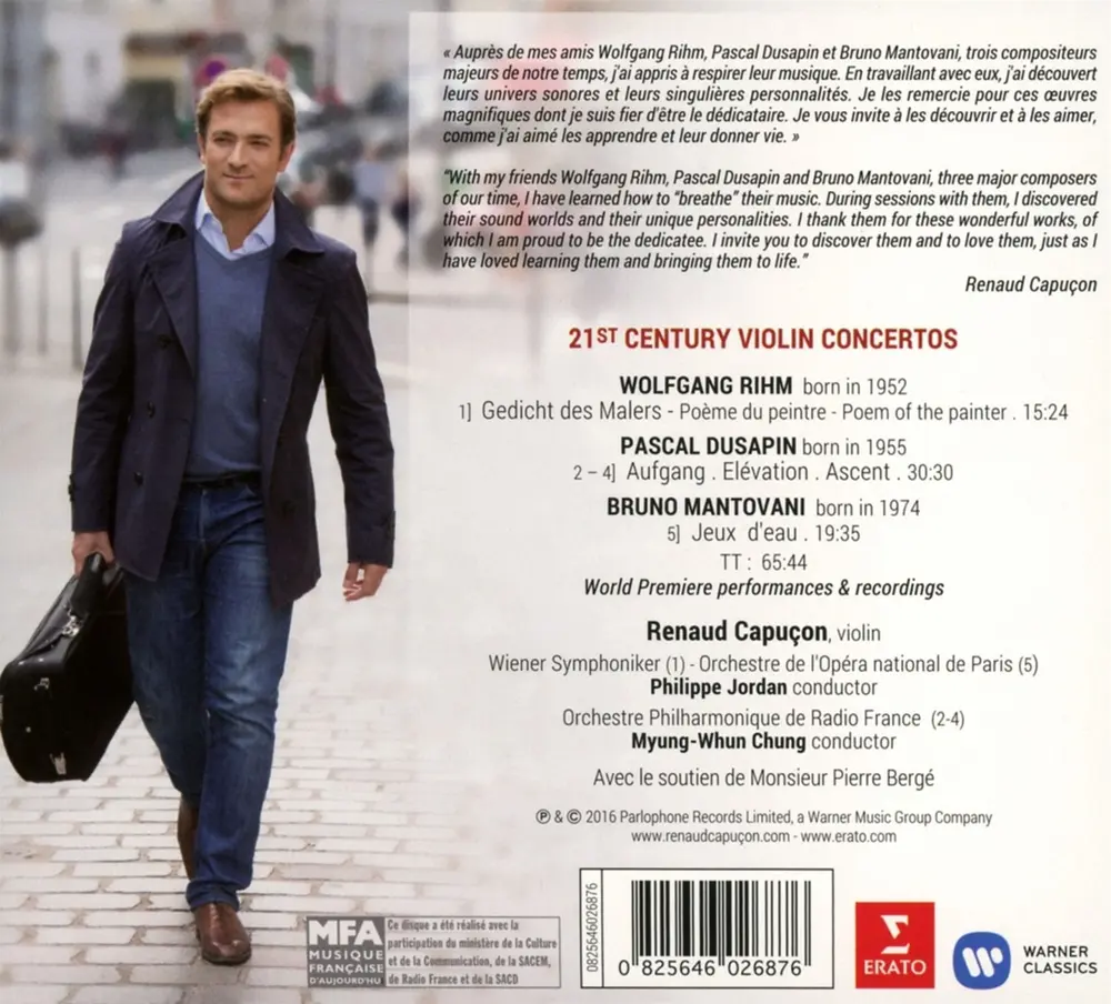 THREE MODERN CONCERTOS (CONCERTOS DEDICATED TO - AND CREATED BY - RENAUD CAPUCON, LIVE RECORDING)