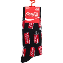 Unisex Crew Socks: Coke Cans (Black)  (UK Size 6.5 - 11) thumbnail