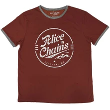 Alice In Chains, Tričko Circle Emblem, Unisex, Červená
