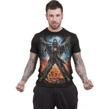 Unisex T-Shirt: Crossed Over (Black) (Back Print) thumbnail