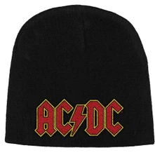 AC/DC, Čapica Logo, Unisex, Čierna