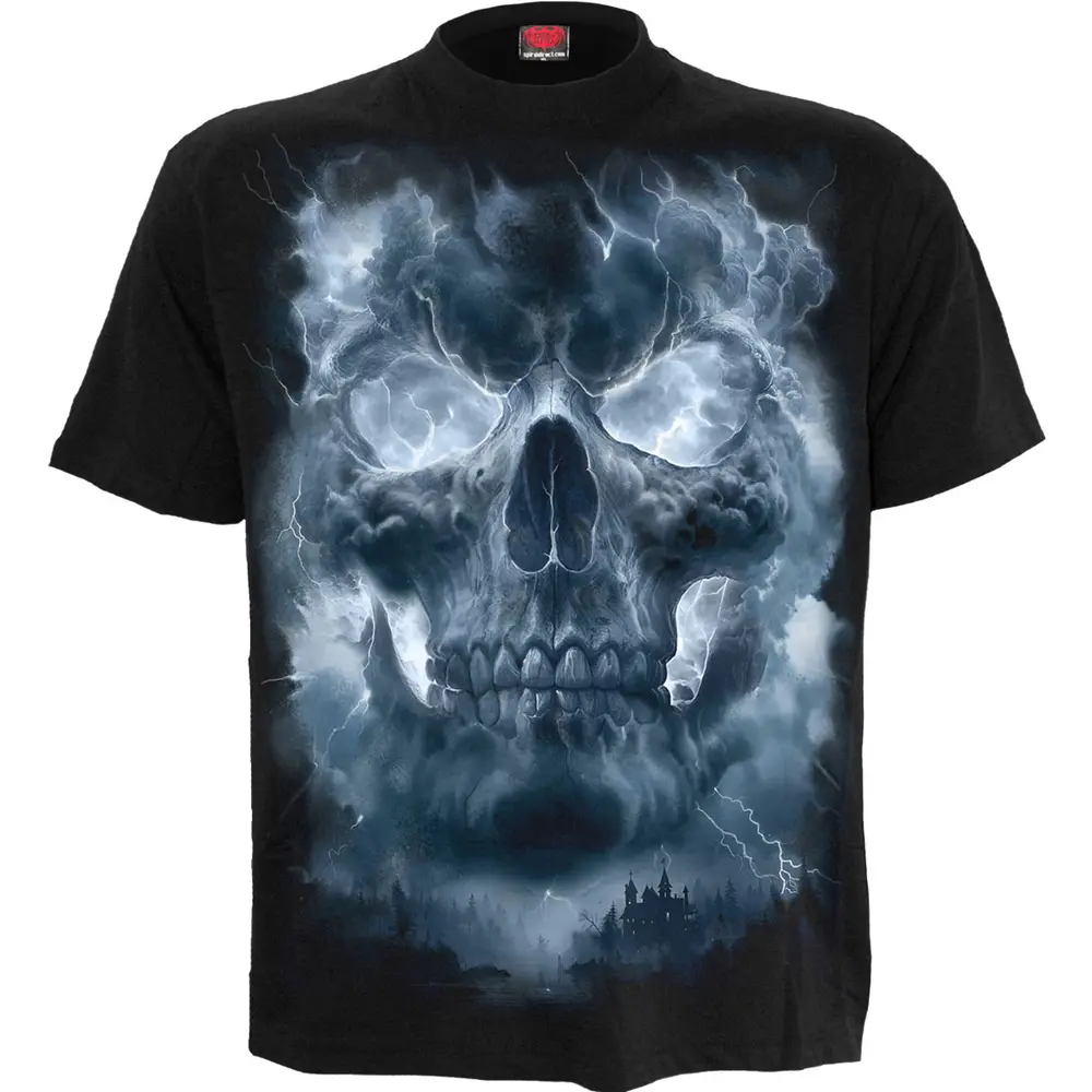 Unisex T-Shirt: Grave Skies (Black) (Back Print)