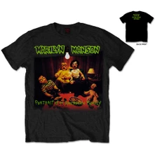 Marilyn Manson, Tričko American Family, Unisex, Čierna