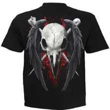 Unisex T-Shirt: Death Raven (Black) (Back Print) thumbnail